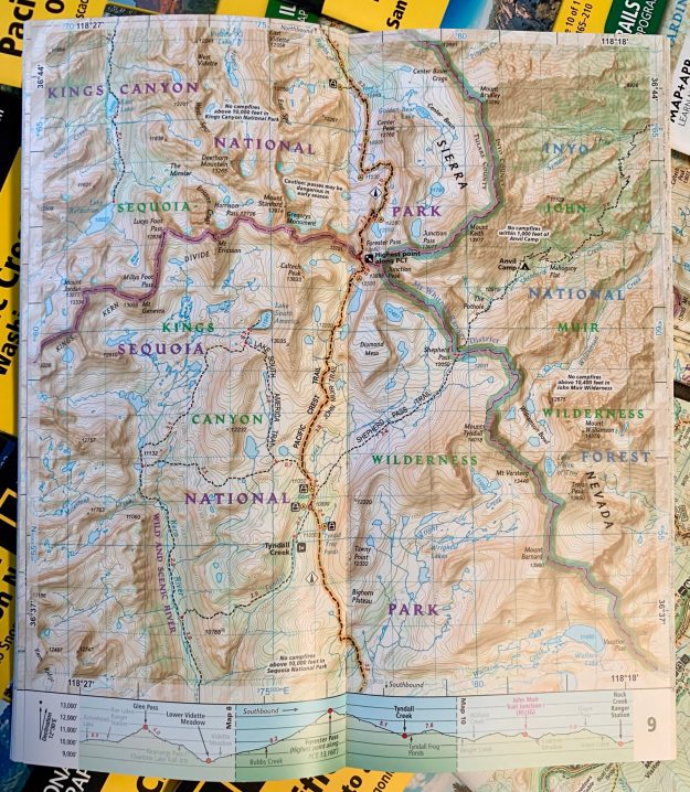 Forester Pass in the Sierra Nevada, the highest point on the Pacific Crest Trail.